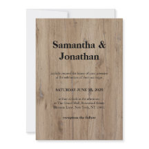 Wedding Authentic Natural Wood Grain