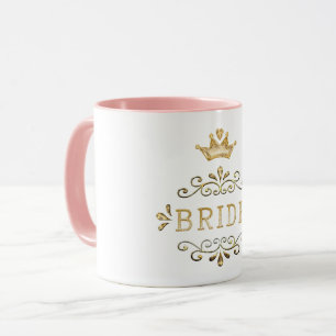 wedding, bachelorette party, gold party, glitter, mug