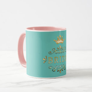 wedding, bachelorette party, gold party, glitter, mug