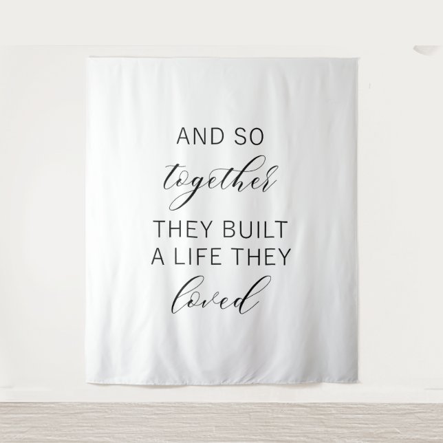 Wedding Backdrop Banner Tapestry (Front)