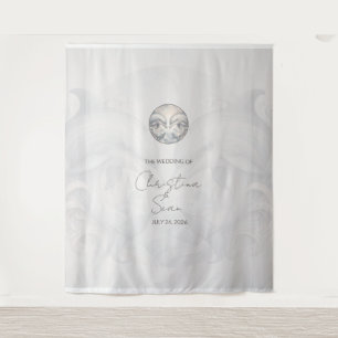 Wedding Backdrop Custom Dolphin Theme Style 1  Tapestry