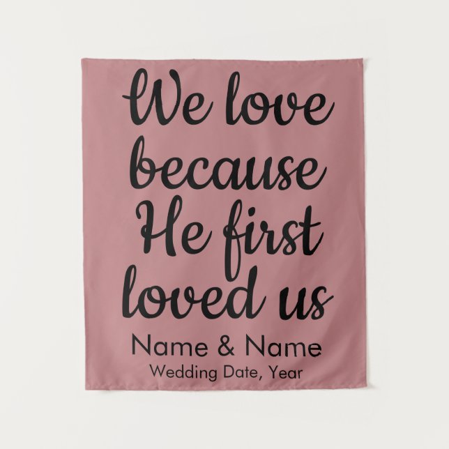 Wedding Backdrop for Christian Ceremony Arch Decor Tapestry (Front)