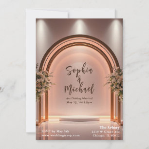 Wedding Backdrop Magazine Cover Invitation