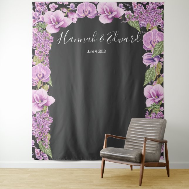 Wedding backdrop, photo prop, custom background tapestry (In Situ)