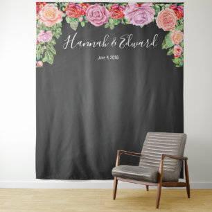 Wedding backdrop, photo prop, custom background tapestry