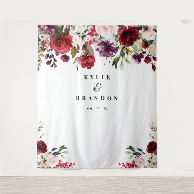 Wedding Backdrop, Photo Prop, Photo Booth Tapestry (Front)