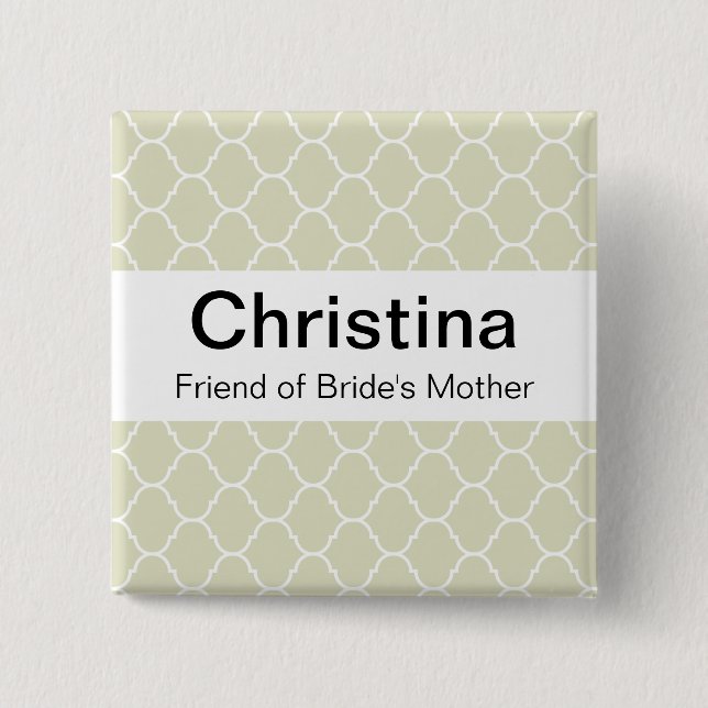 Wedding Badge (large sans serif) (Front)