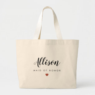 Wedding Bag, Bridesmaid, Bachelorette, Terracotta Large Tote Bag