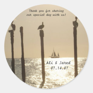 Wedding bag thank you sticker