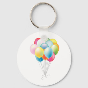 Wedding Balloons Bunch Key Ring