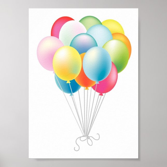 Wedding Balloons Bunch Poster (Front)