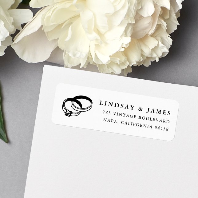 Wedding Bands | Black and White Return Address (Creator Uploaded)