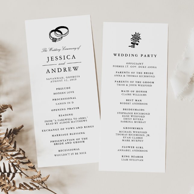 Wedding Bands | Wedding Ceremony Program Programme (Creator Uploaded)