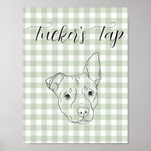 Wedding bar sign with dog