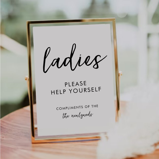 Wedding Bathroom Basket for Ladies Wedding Sign (Creator Uploaded)