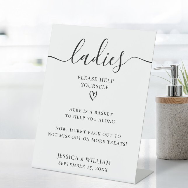 Wedding Bathroom Ladies And Gents Restroom Basket Pedestal Sign (Creator Uploaded)