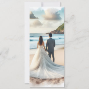 Wedding Beach Couple Invitation
