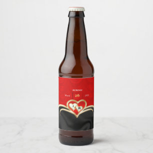 Wedding beer bottle label