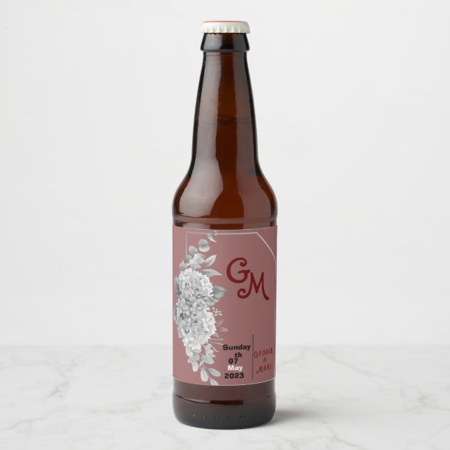 Wedding     beer bottle label (Front)