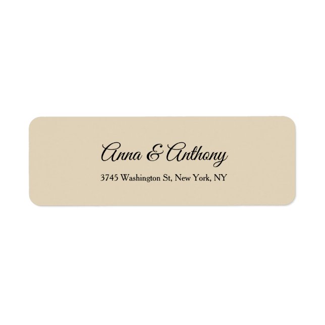 Wedding Beige Professional Creative Elegant Plain (Front)