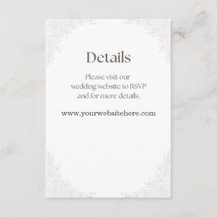 Wedding Bell Background Details Enclosure Card