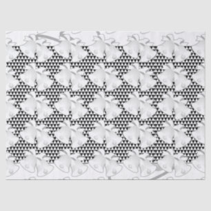 Wedding Bells Blk White Geo  Tissue Paper