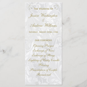 Wedding Bells & Champagne Flutes Wedding Program Programme