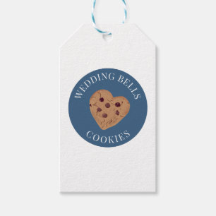 Wedding Bells Cookies Blue White Bridal Showers Gift Tags