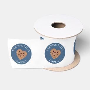 Wedding Bells Cookies   Blue White Bridal Showers Satin Ribbon