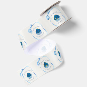 Wedding Bells Cupcakes   Blue Bridal Showers Favou Satin Ribbon