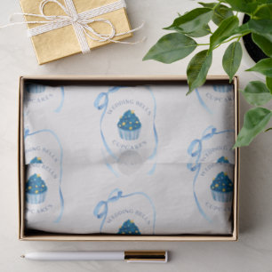 Wedding Bells Cupcakes Blue Bridal Showers Favou Tissue Paper