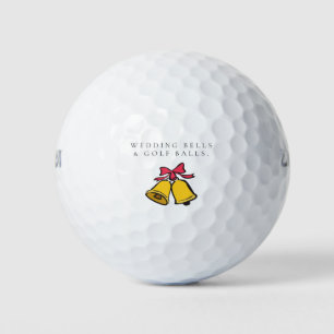 'Wedding Bells & Golf Balls' Wedding Favour Gift  Balls