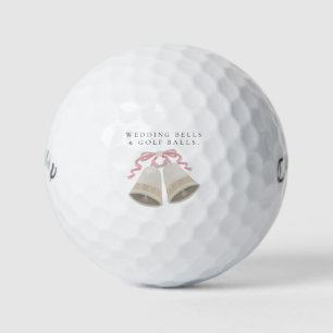 'Wedding Bells & Golf Balls' Wedding Favour Gift  Balls