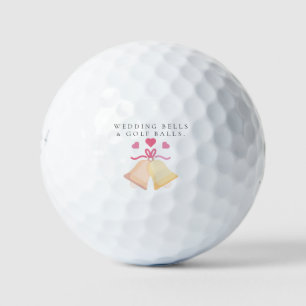 'Wedding Bells & Golf Balls' Wedding Favour Gift  Balls
