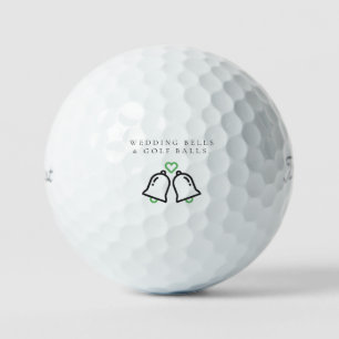 'Wedding Bells & Golf Balls' Wedding Favour Gift  Balls