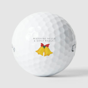 'Wedding Bells & Golf Balls' Wedding Favour Gift  Balls