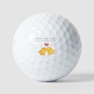 'Wedding Bells & Golf Balls' Wedding Favour Gift  Balls