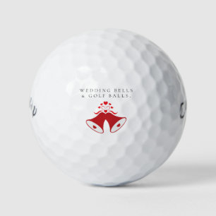 'Wedding Bells & Golf Balls' Wedding Favour Gift  Balls