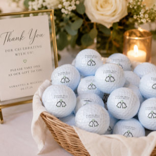'Wedding Bells & Golf Balls' Wedding Favour Gift Balls