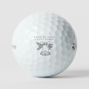 'Wedding Bells & Golf Balls' Wedding Favour Gift  Balls