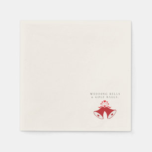 'Wedding Bells & Golf Balls' Wedding Favour Gift  Napkin