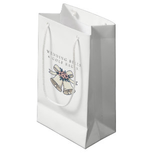 'Wedding Bells & Golf Balls' Wedding Favour Gift Small Gift Bag
