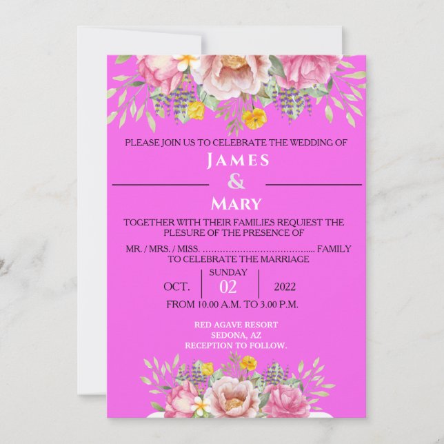 WEDDING BELLS  INVITATION (Front)