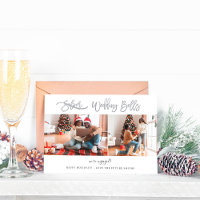 Wedding Bells Multi Photo Engagement Card -WH