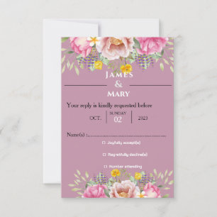 WEDDING BELLS RSVP CARD
