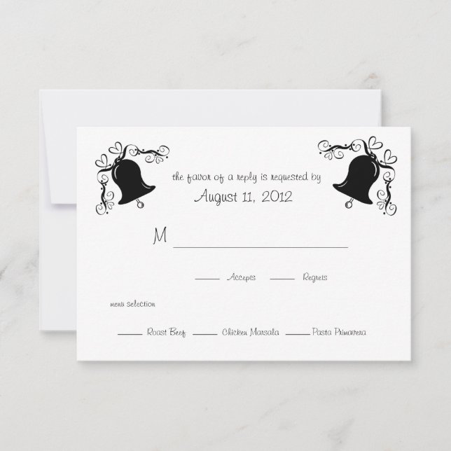 Wedding Bells RSVP Card (Front)
