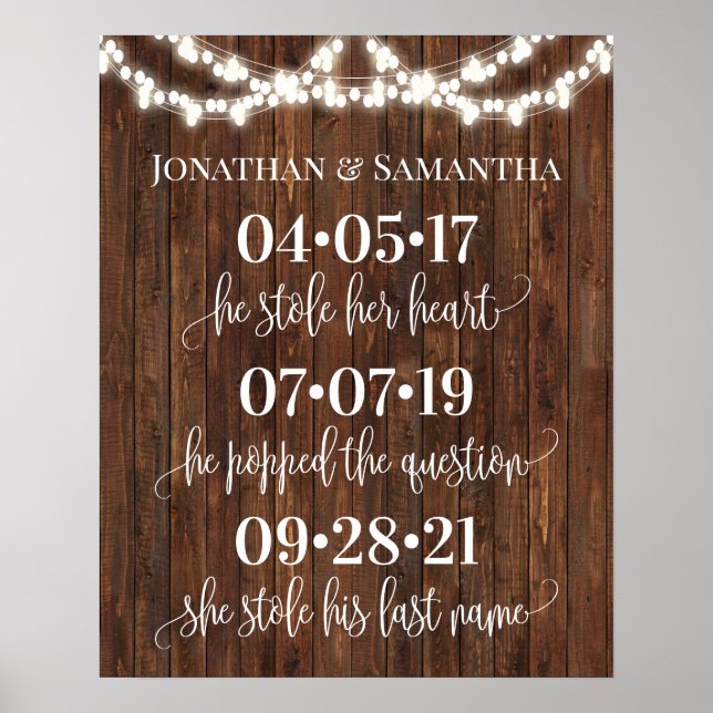 Wedding Best Day Country Western Yes Day Sign (Front)