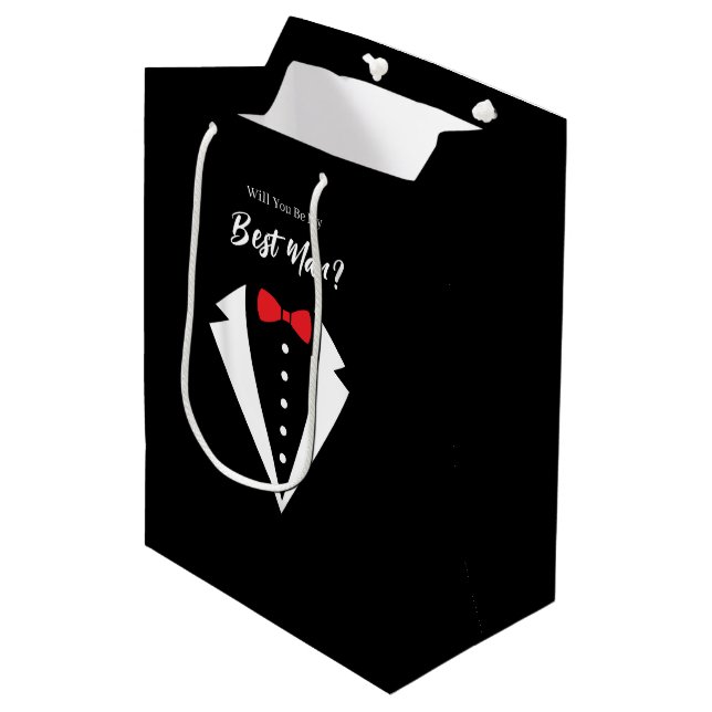 Wedding Best Man Gift Bag (Front Angled)