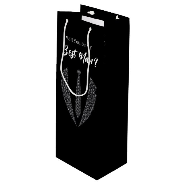 Wedding Best Man Gift Bag (Front Angled)
