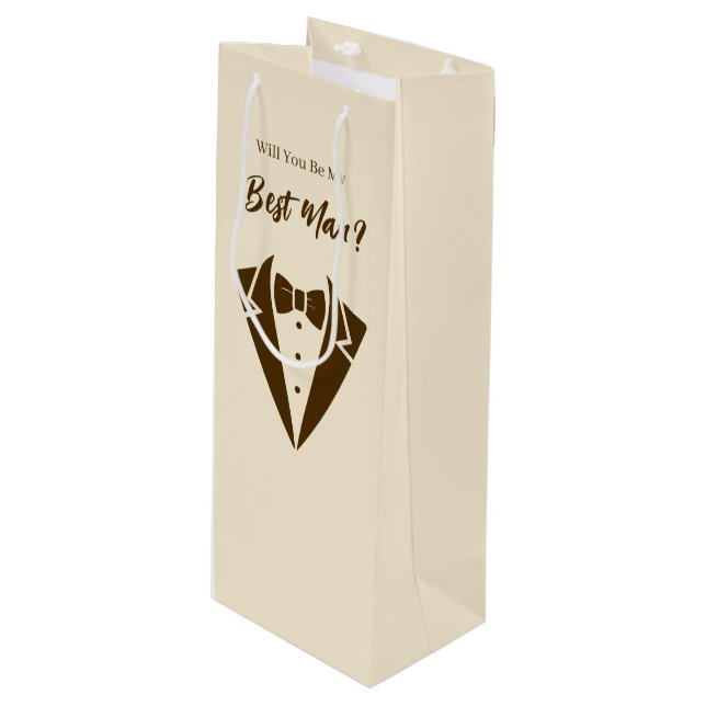 Wedding Best Man Gift Bag (Front Angled)